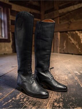Ariat 55701 Contour Riding Boots Equestrian Leather Regular Calf Black Size 7